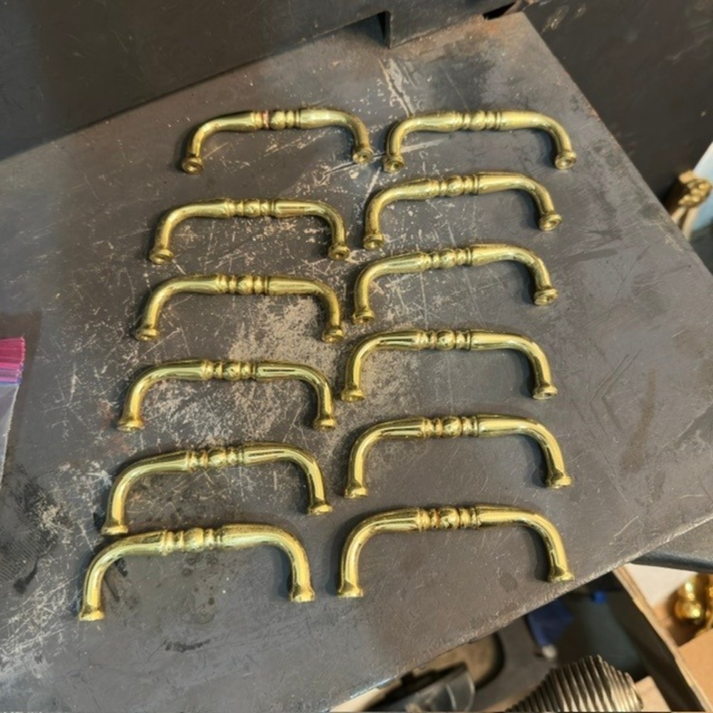 Vintage Brass Drawer Pulls Lot 12 Colonial Farmhouse Cabinet Hardware 3in